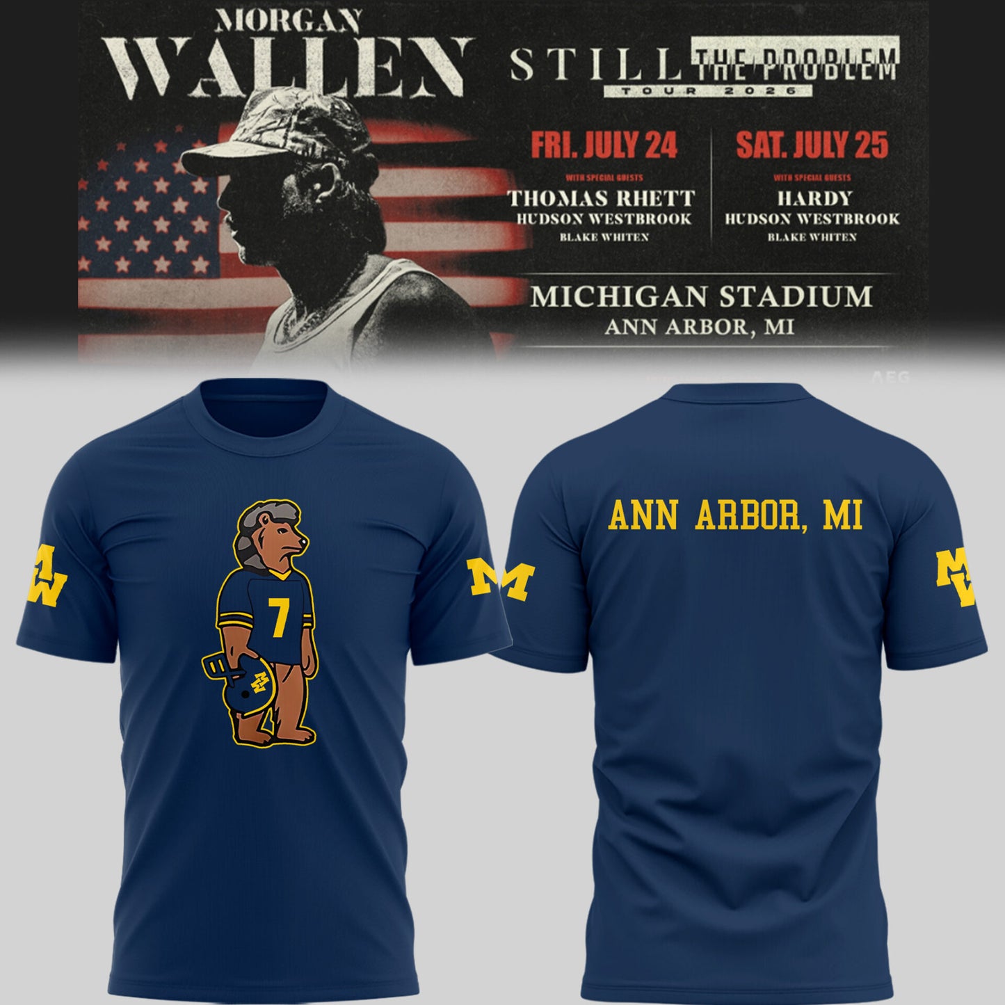 MICHIGAN x MW “Still The Problem Tour 2026” TShirt