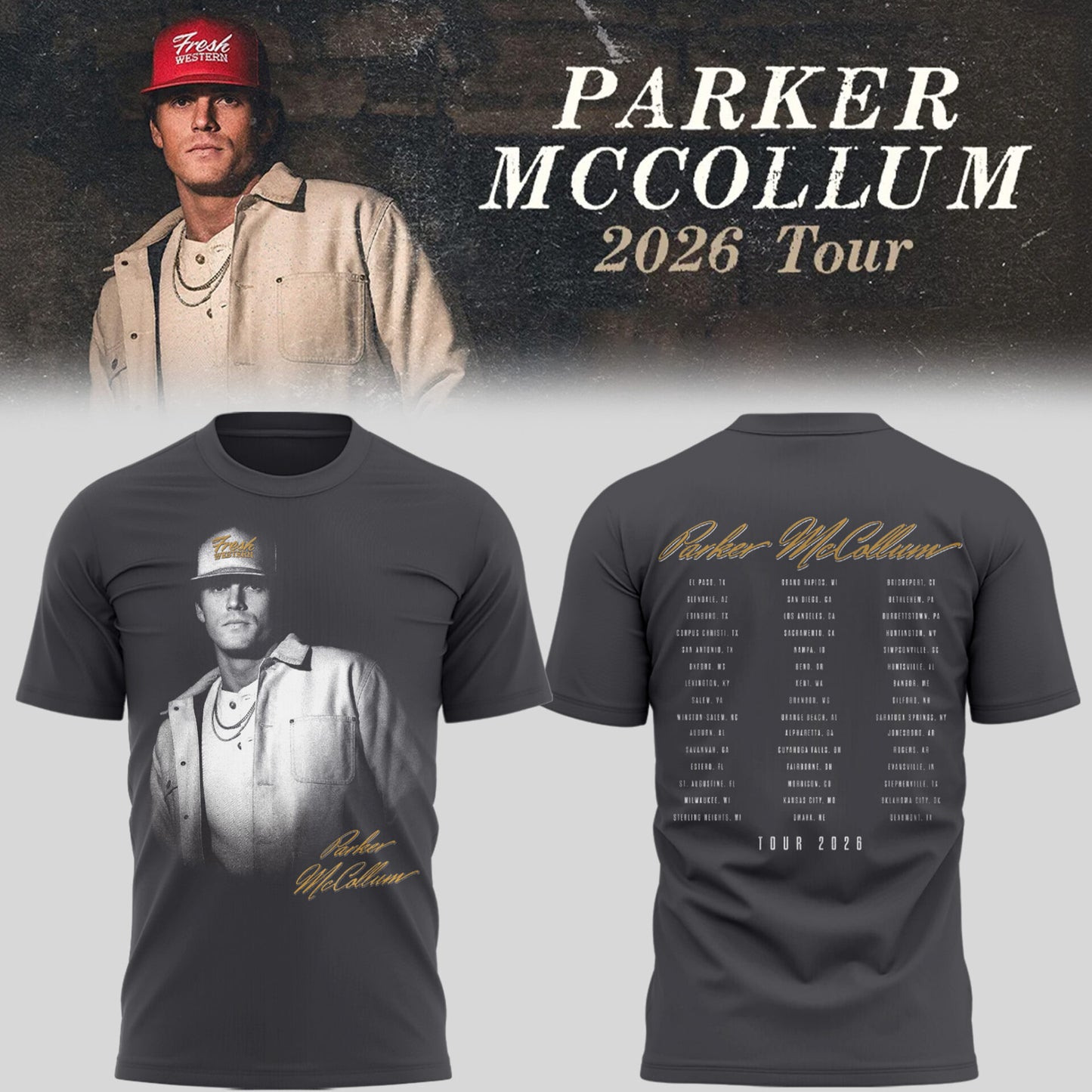 Limited Edition Parker McCollum Tour 2026 Shirt