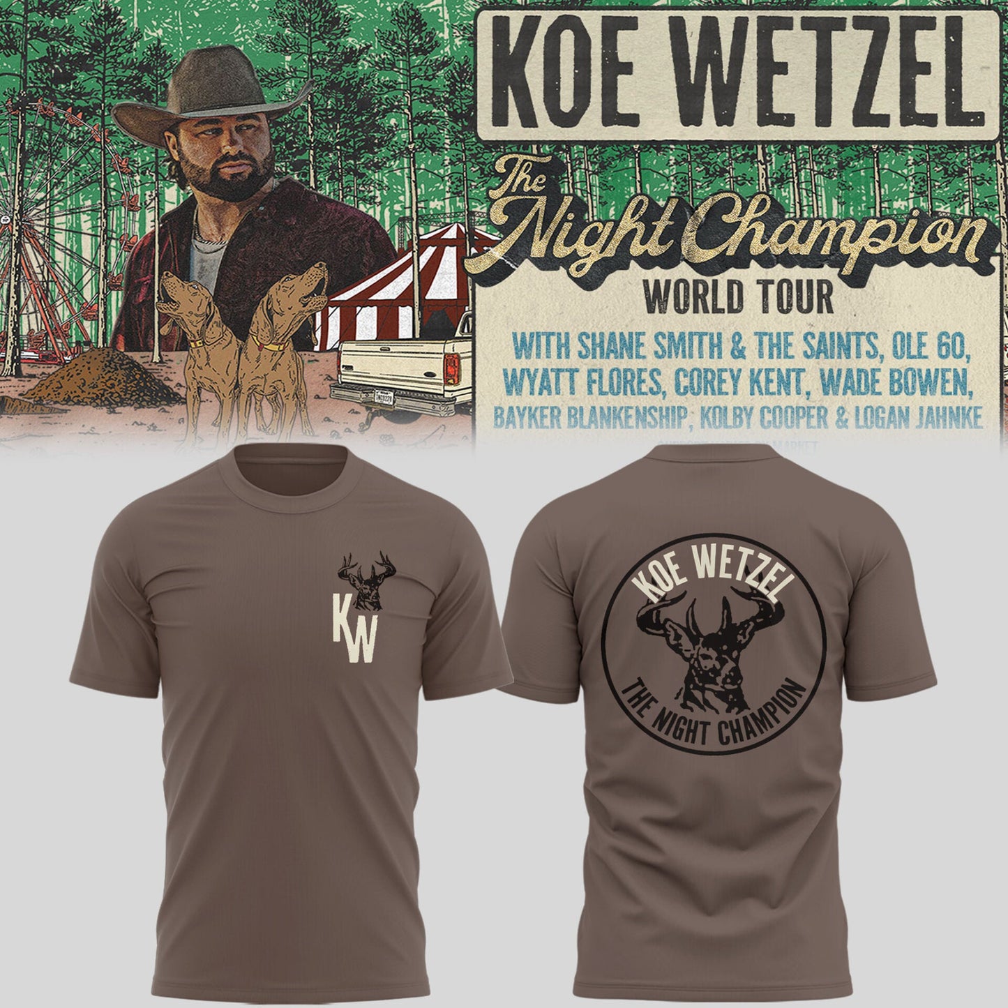 Limited Edition The Night Champion World Tour 2026 Shirt