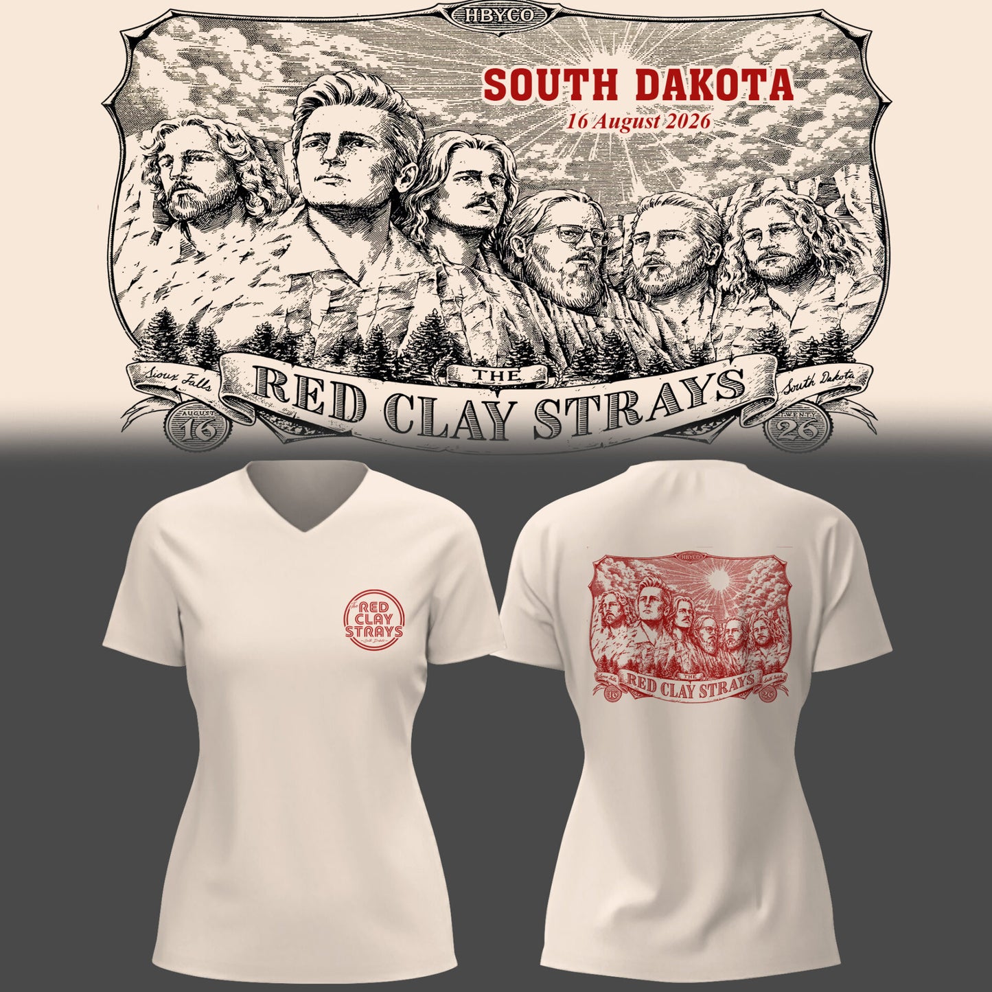 Limited Edition The Grateful Tour in South Dakota V-neck TShirt