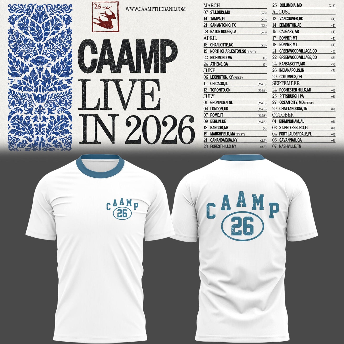 Limited Edition Caamp Live in 2026 Shirt