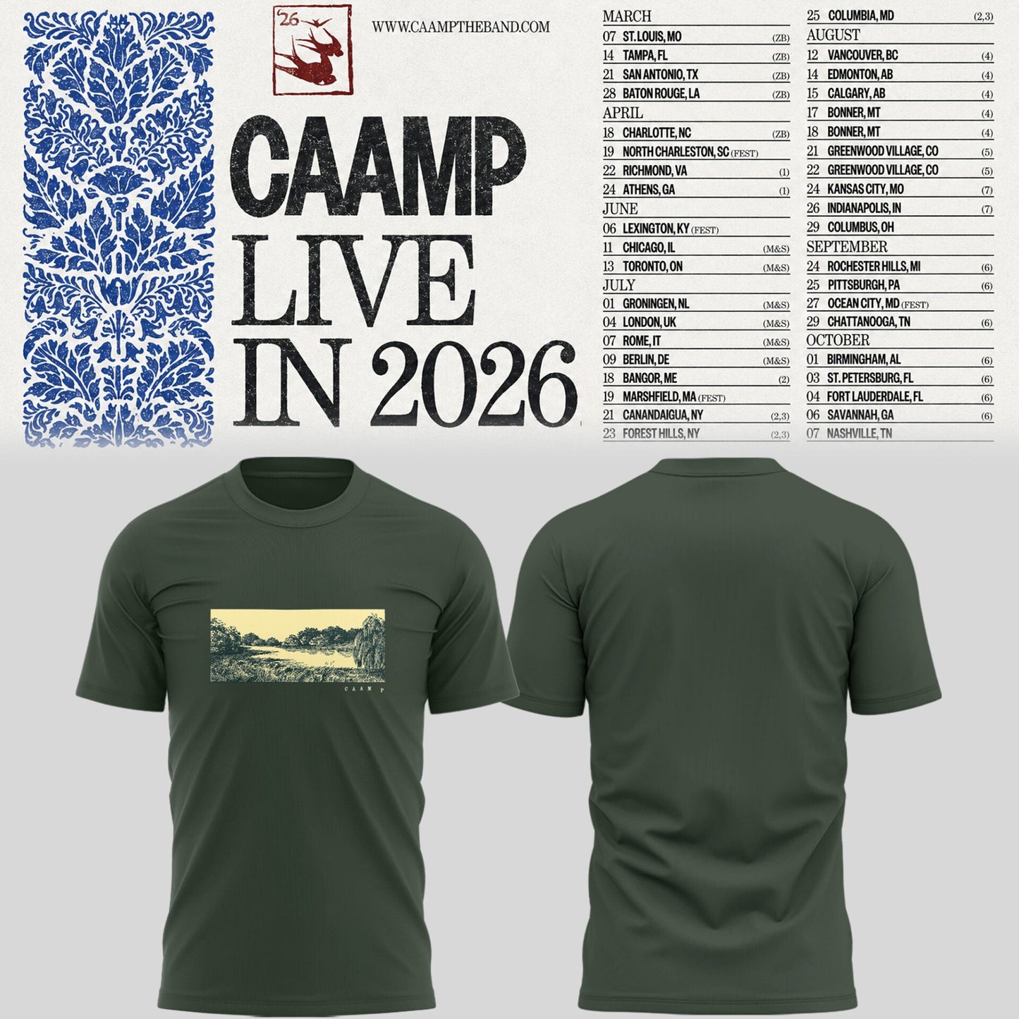 Limited Edition Caamp Live in 2026 Shirt