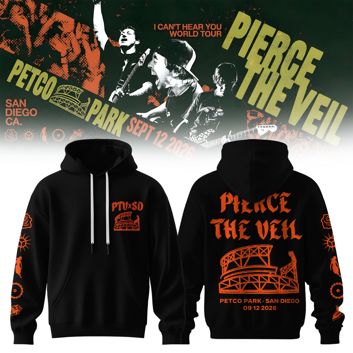 Pierce The Veil – I Can’t Hear You World Tour Finale Limited Hoodie