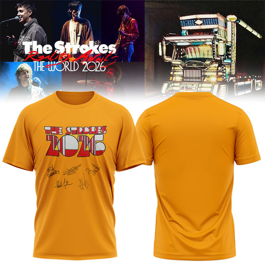 ,,.The Strokes Reality Awaits World Tour 2026 Limited Edition Signature – Tshirt