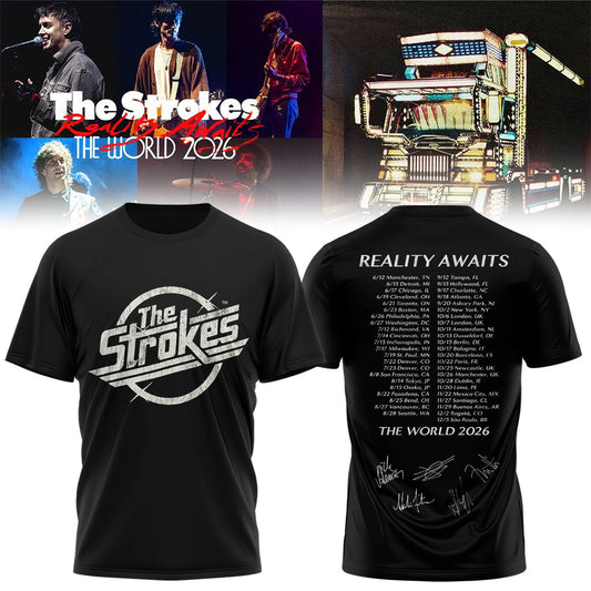 ,,.The Strokes Reality Awaits World Tour 2026 Limited Edition Signature – Tshirt