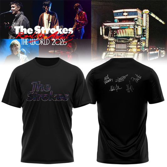 ,,.The Strokes Reality Awaits World Tour 2026 Limited Edition Signature – Tshirt
