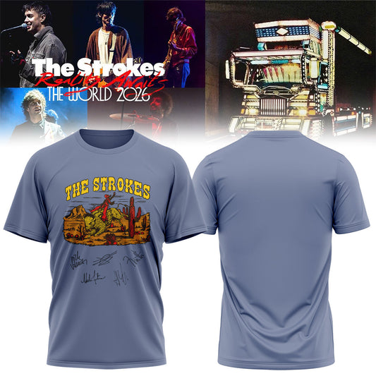 ,,.The Strokes Reality Awaits World Tour 2026 Limited Edition Signature – Tshirt