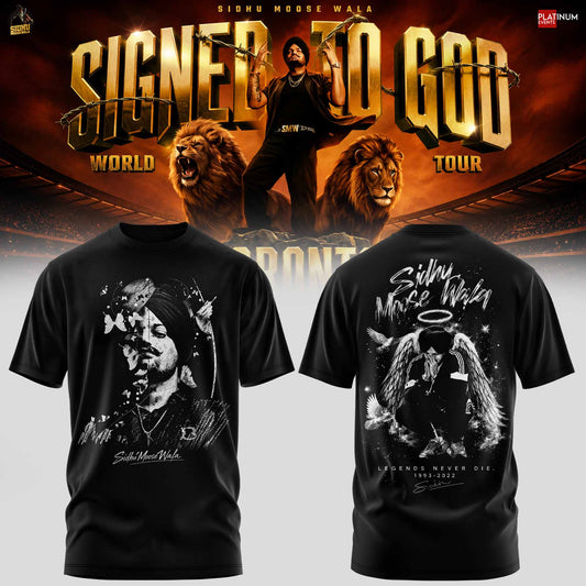 SIDHU MOOSE WALA SIGNED TO GOD TOUR T-SHIRT