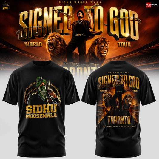 SIDHU MOOSE WALA SIGNED TO GOD TOUR T-SHIRT