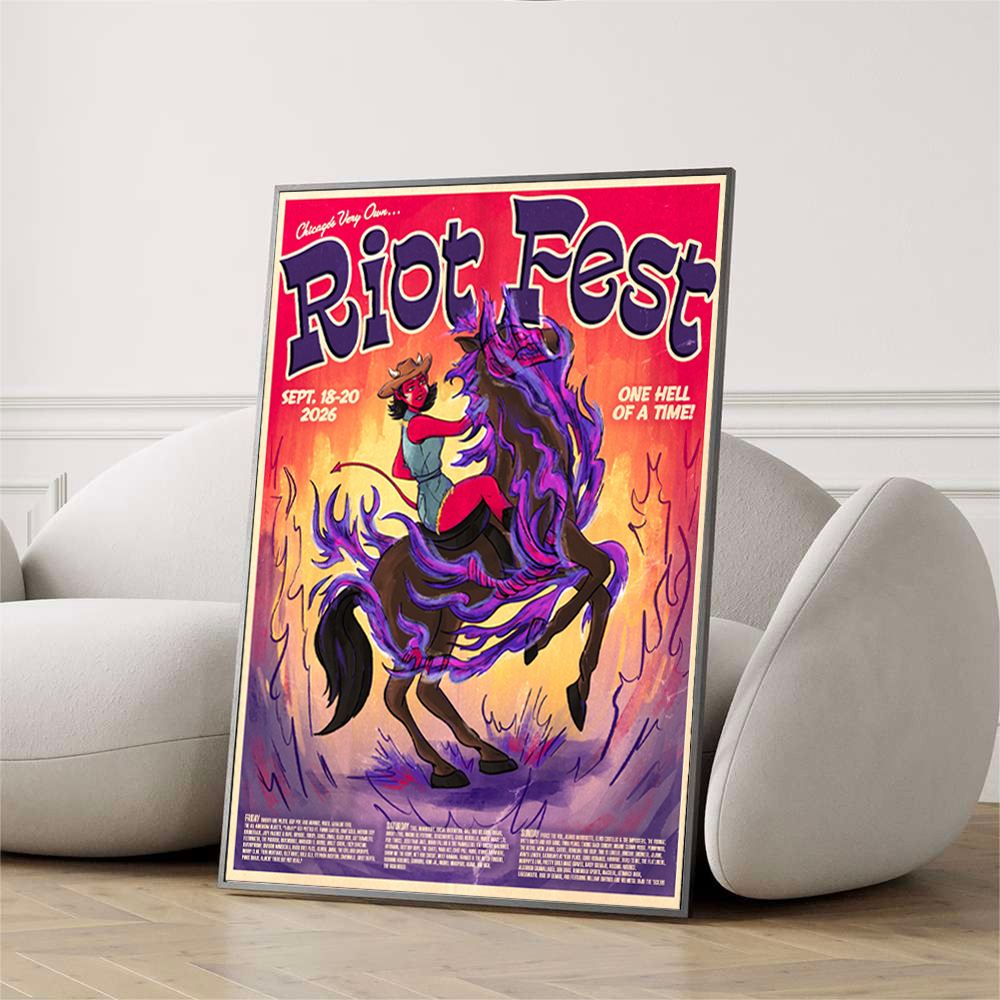 Riot Fest Collection Merch Chicago IL, September 18 Poster