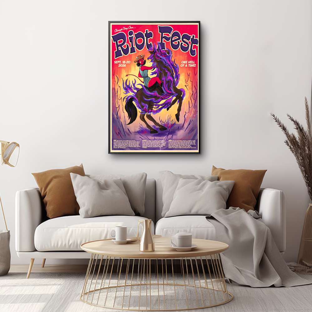 Riot Fest Collection Merch Chicago IL, September 18 Poster