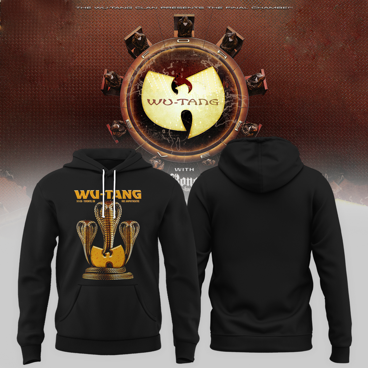 Wu-Tang Clan Toronto ON 2026 Event Poster Live At RBC Amphitheatre On September 9 2026 Unisex Hoodie