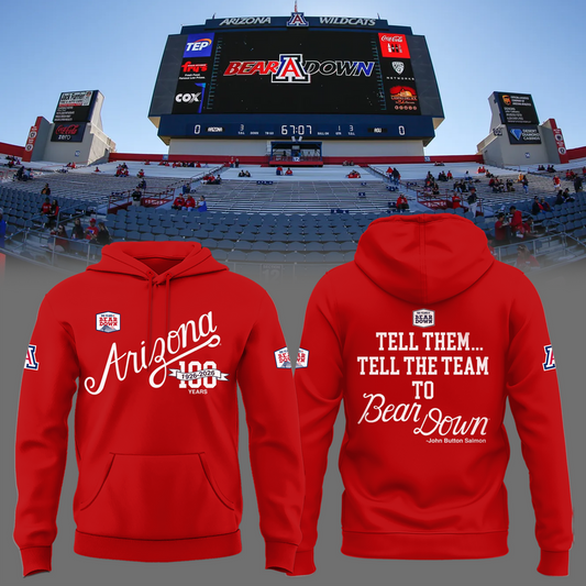 Limited Edition Arizona Wildcats 100 Years Bear Down Hoodie