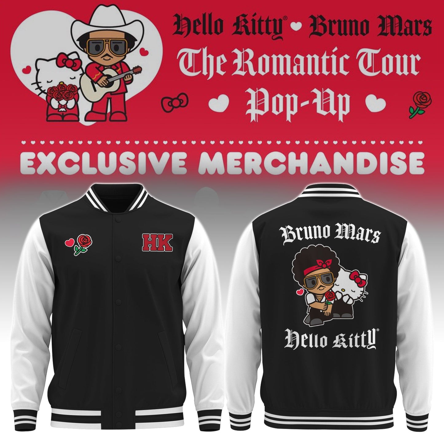 Hello Kitty ❤️ Bruno Mars The Romantic Tour 2026 Bomber