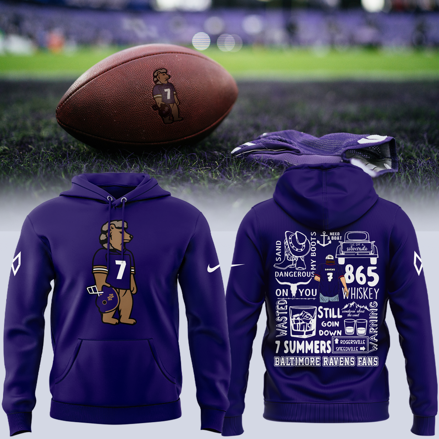 Limited Edition Baltimore Ravens x MW  Hoodie