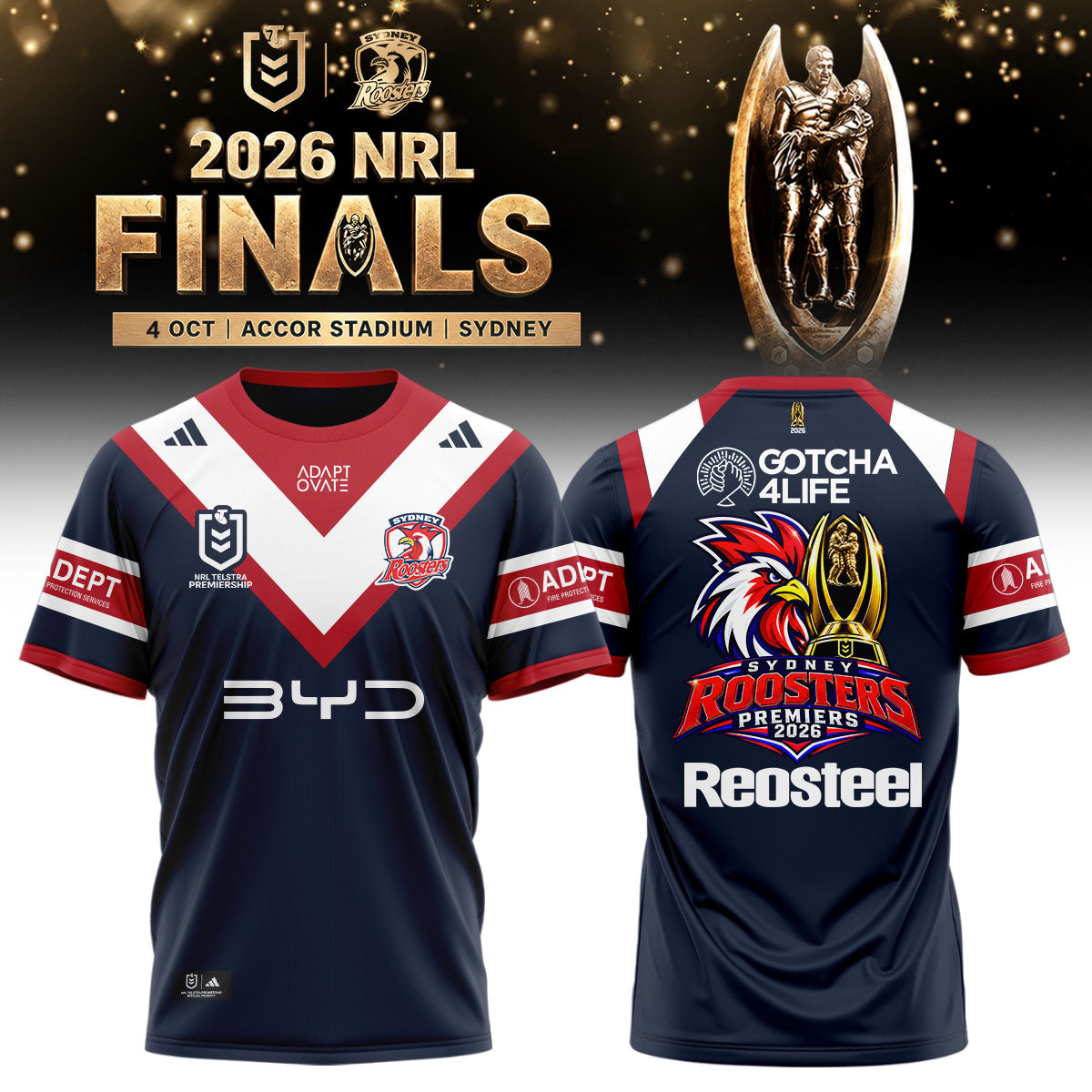 Limited Edition Sydney Roosters  Premiers 2026 Shirt