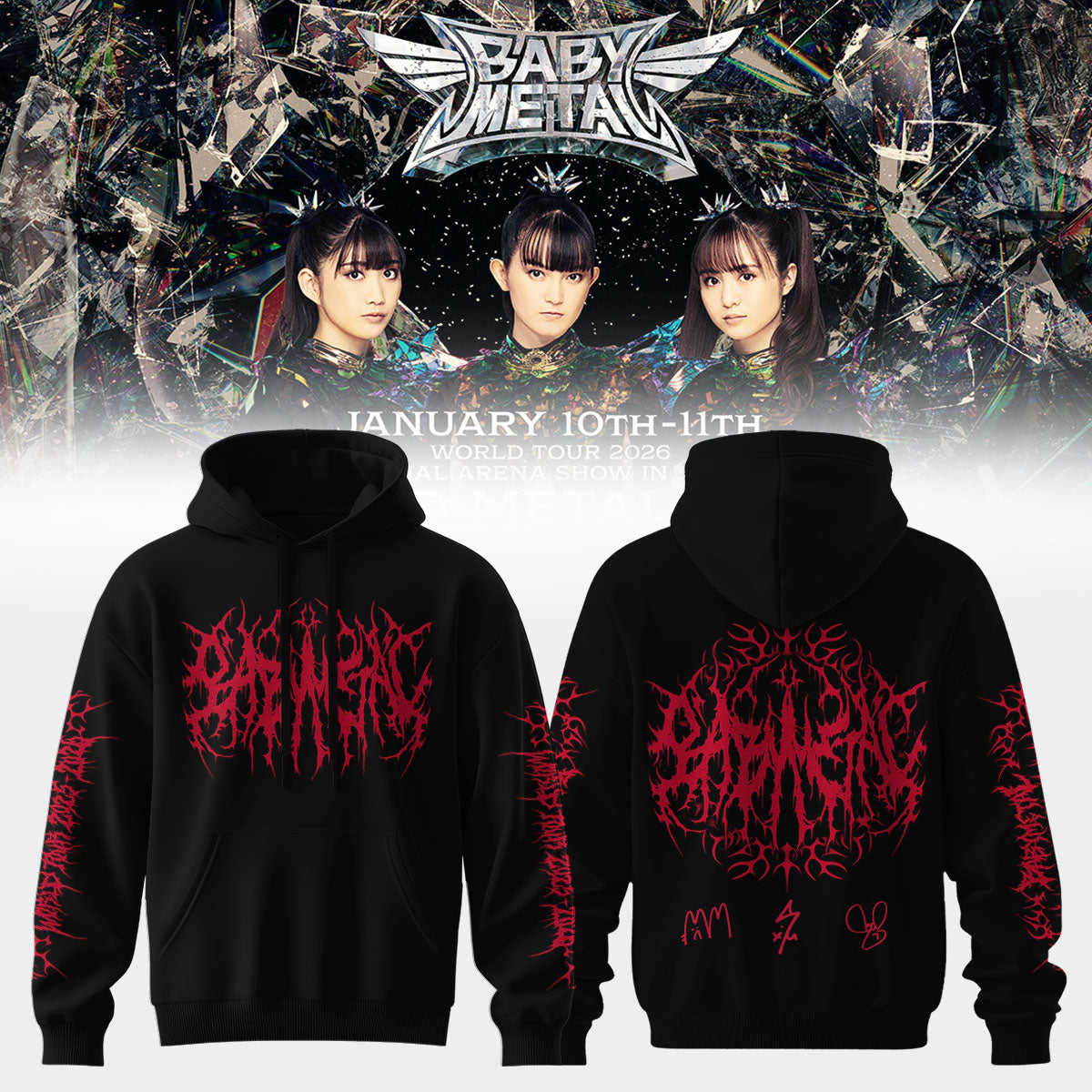 BABYMETAL WORLD TOUR signed Hoodie