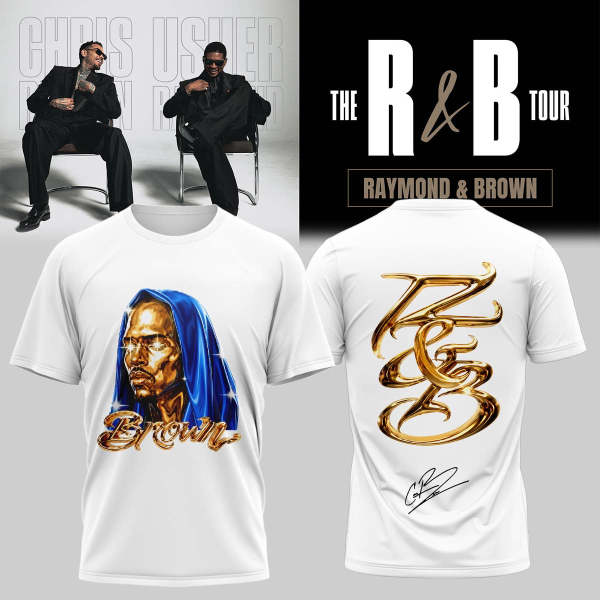 _,Official Chris Brown R&B Tour Signed Tshirt