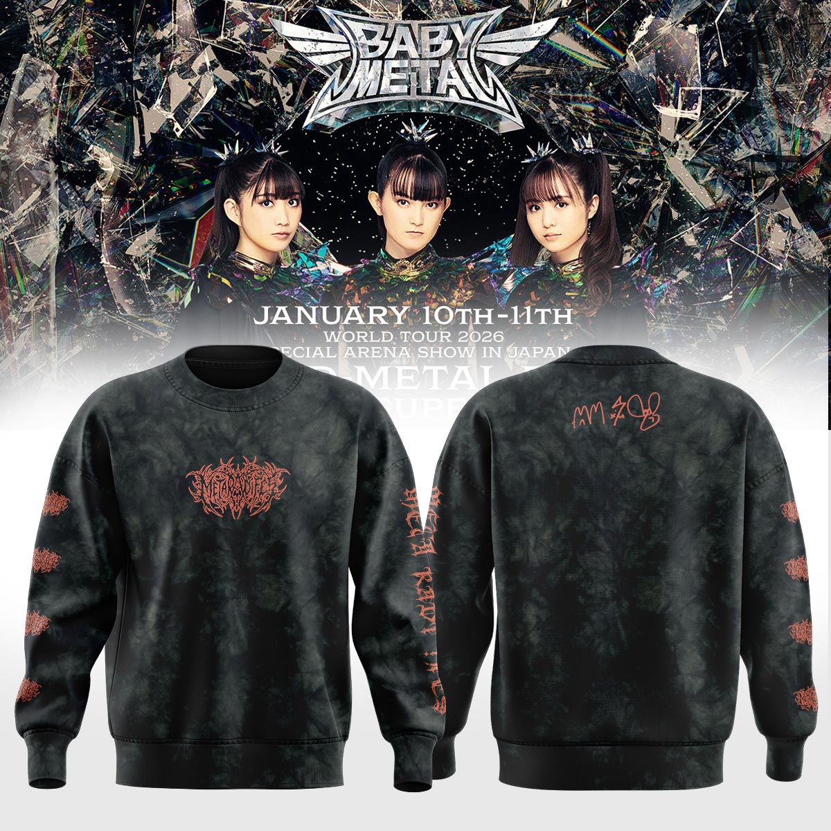 BABYMETAL WORLD TOUR signed Sweatshirt