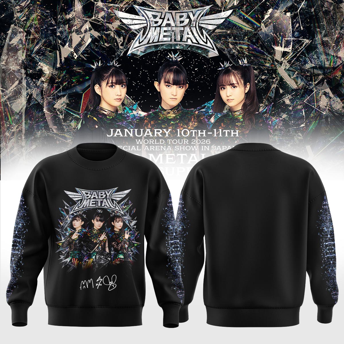 BABYMETAL WORLD TOUR signed Sweatshirt