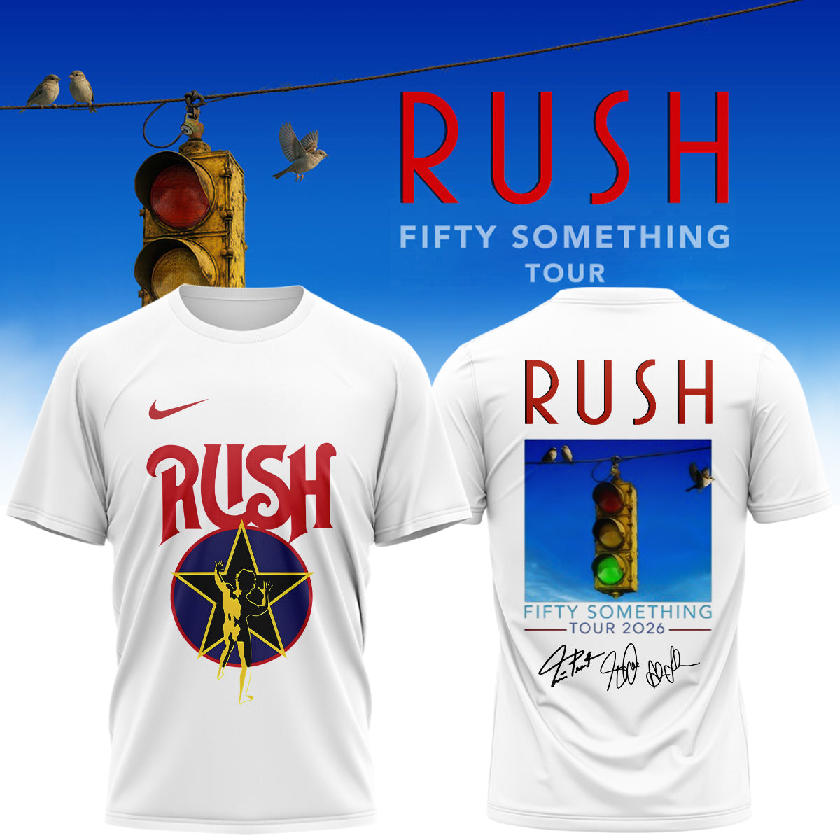 .RUSH “Fifty Something Tour” 2026 Signed – Shirt
