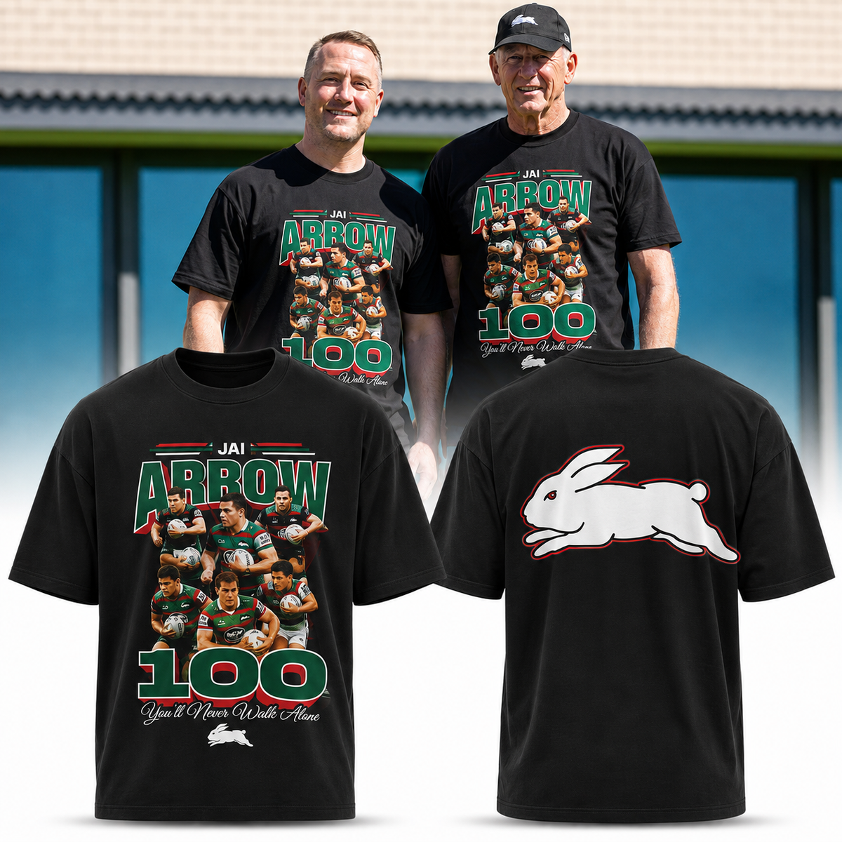 JAI Arrow 100 – You’ll Never Walk Alone Rugby South Sydney Rabbitohs Tee