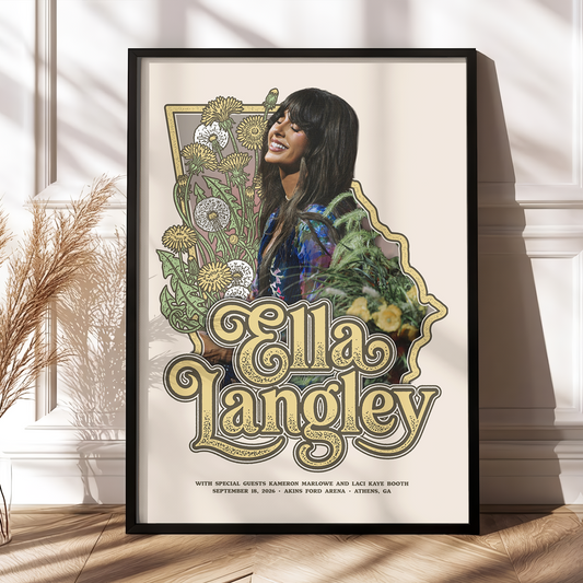 Limited Edition Ella Langley Dandelion Tour 2026 Poster