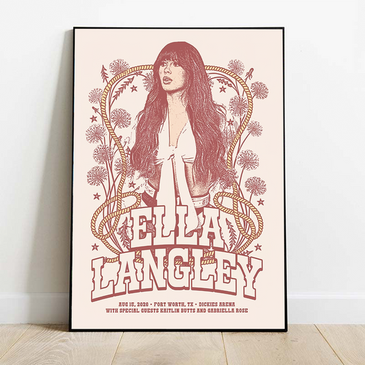 Limited Edition Ella Langley Dandelion Tour 2026 Poster
