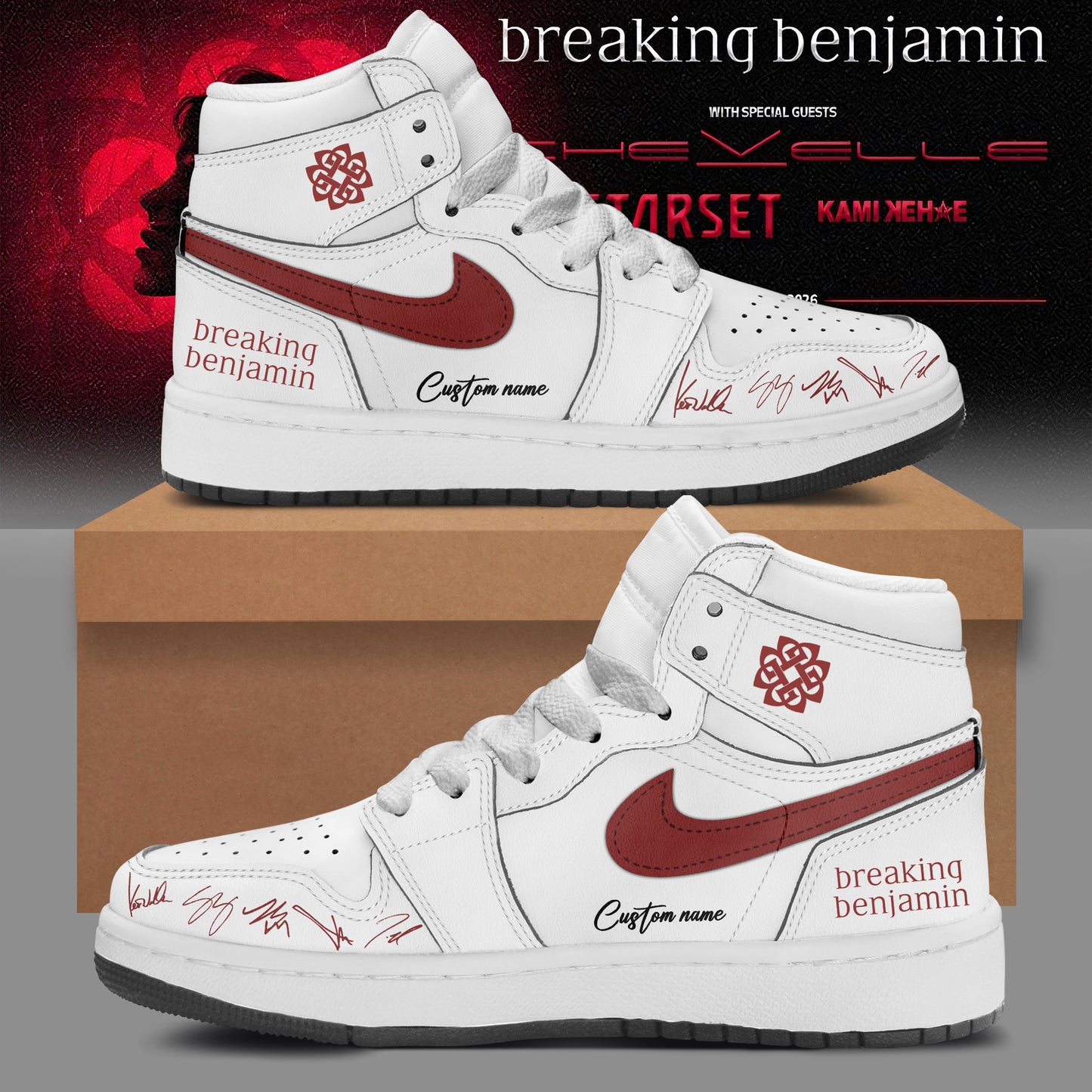 Custom American Tour 2026 Classic High-Top Shoes V2