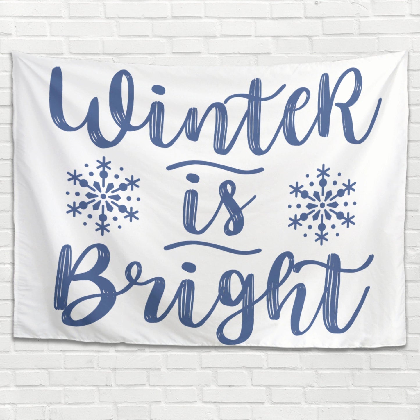 Custom Christmas Tapestry, Welcome To Our Winter Wonder Land, Eat Drink And Be Merry, Winter Is Bright, Your Custom Photo