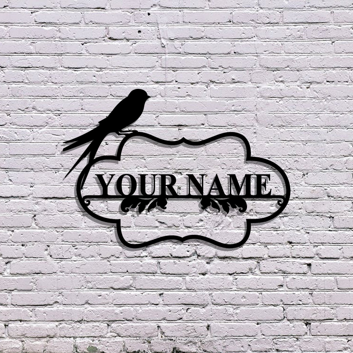 Custom Bird Metal Sign,Personalized Welcome Sign,Metal Family Sign,Metal Wall Art,Housewarming Gift, Address number, LED lighted sign