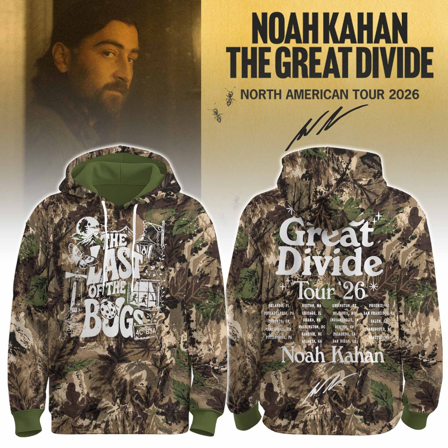 The Great Divide Tour Noah Kahan Limited Edition Hoodie V2
