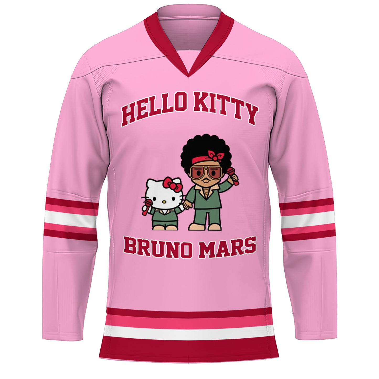 Hello Kitty ❤️ Bruno Mars The Romantic Tour 2026 Hockey Jersey