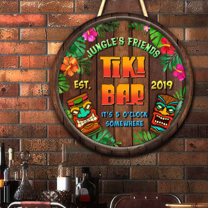 Personalized Tiki Bar Sign: Custom Wooden Decor
