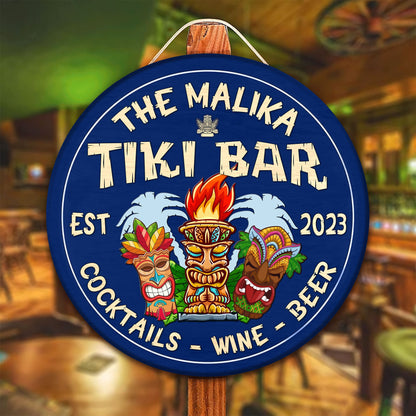 Personalized Tiki Bar Wood Signs Tiki Bar Signs, Tiki Bar, Tiki Lounge, Tiki Huts, Tiki Bar Sign, Backyard Sign, Tiki Bar Wooden Sign
