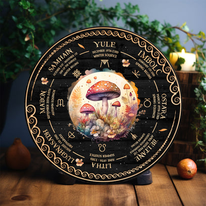 Personalized Tree of Life Wheel Of The Year Wooden Sign ,  Wheel Of The Year Sign, Witch Calendar 2025, Pagan Advent Calendar