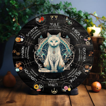 Personalized Pentagram Wheel Of The Year, Wheel Of The Year Wooden Sign, Wicca Wheel Of The Year, Witch Calendar 2025, Pagan Advent Calendar
