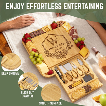 Personalized Charcuterie Board for Mom, Mother’s Day Gift, Custom Cheese Board, Kitchen Gift for Her, Summer Entertaining Board