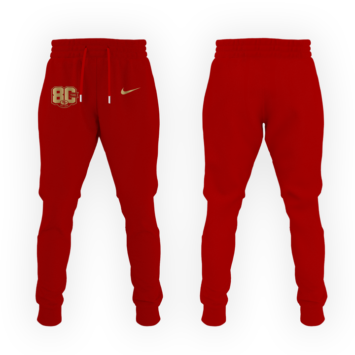 1.2026 Exclusive San Francisco 49ers 80th Year Anniversary Hoodie
