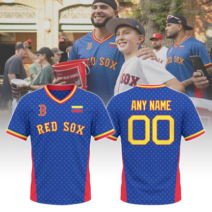 Red Sox Venezuelan pride T-Shirt Custom - Support disaster relief efforts for those affected by the earthquakes in Venezuela