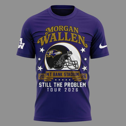 01.1. Morgan Wallen x Baltimore Ravens - Still The Problem Tour 2026 T-Shirt