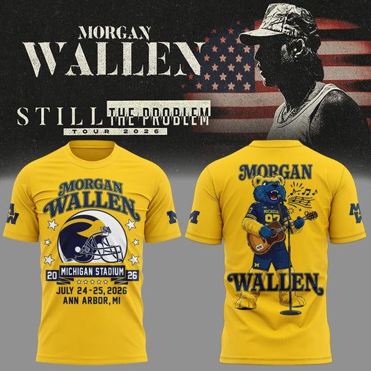 Limited Edition MW  x Michigan Wolverines Football - Still The Problem Tour 2026 T-Shirt
