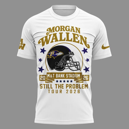 01. Exclusive Morgan Wallen x Baltimore Ravens - Still The Problem Tour 2026 T-Shirt
