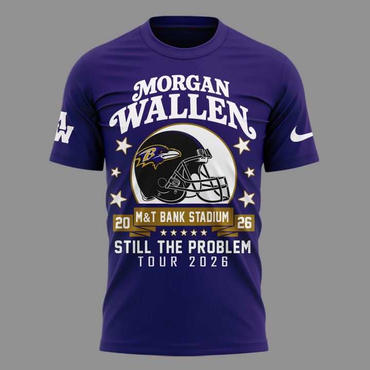 03.1. Special Morgan Wallen x Baltimore Ravens - Still The Problem Tour 2026 T-Shirt