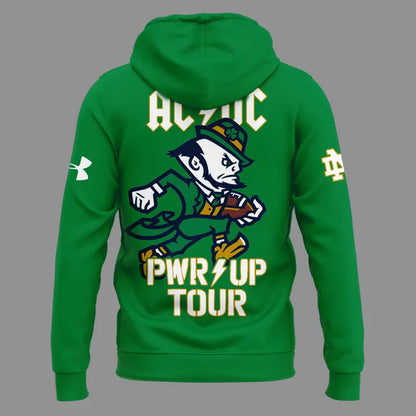 Limited Hoodie Power Up Tour 2026 - AC/DC x Notre Dame Football Hoodie