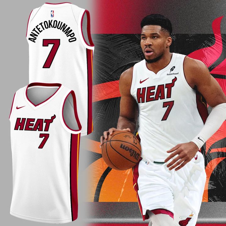 Giannis Antetokounmpo Miami HEAT White Jersey