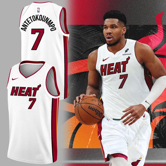 Giannis Antetokounmpo Miami HEAT White Jersey