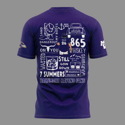 002. New Shirt Baltimore Ravens x Morgan Wallen - Still The Problem Tour 2026 T-Shirt