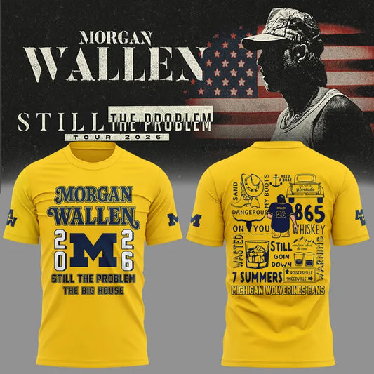 Limited Edition MW x Michigan Wolverines Football - Still The Problem Tour 2026 T-Shirt