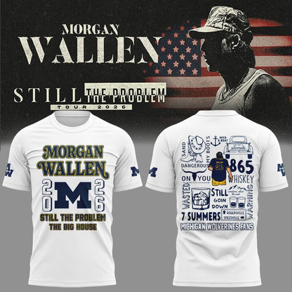 Limited Edition MW x Michigan Wolverines Football - Still The Problem Tour 2026 T-Shirt